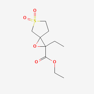 Ethyl 2-ethyl-1-oxa-5-thiaspiro[2.4]heptane-2-carboxylate 5,5-dioxide