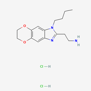 2-{6-Butyl-10,13-dioxa-4,6-diazatricyclo[7.4.0.0,3,7]trideca-1(9),2,4,7-tetraen-5-yl}ethan-1-amine dihydrochloride