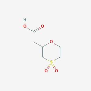 2-(4,4-Dioxo-1,4lambda6-oxathian-2-yl)acetic acid