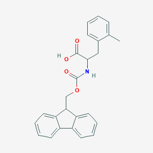 molecular formula C25H23NO4 B134858 2-(9H-fluoren-9-ylmethoxycarbonylamino)-3-(2-methylphenyl)propanoic Acid CAS No. 135944-06-8