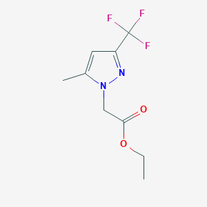 B1348584 ethyl [5-methyl-3-(trifluoromethyl)-1H-pyrazol-1-yl]acetate CAS No. 299405-24-6