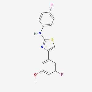 molecular formula C16H12F2N2OS B13485841 4-(3-fluoro-5-methoxyphenyl)-N-(4-fluorophenyl)-1,3-thiazol-2-amine 