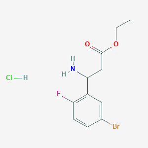 Ethyl 3-amino-3-(5-bromo-2-fluorophenyl)propanoate hydrochloride