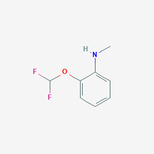 molecular formula C8H9F2NO B13485940 2-(Difluoromethoxy)-N-methylbenzenamine 