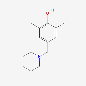 molecular formula C14H21NO B1348595 2,6-Dimethyl-4-(piperidin-1-ylmethyl)phenol CAS No. 42900-97-0