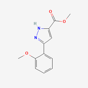 molecular formula C12H12N2O3 B1348599 methyl 3-(2-methoxyphenyl)-1H-pyrazole-5-carboxylate CAS No. 898052-17-0