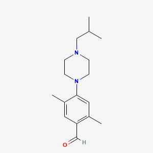 2,5-Dimethyl-4-[4-(2-methylpropyl)piperazin-1-yl]benzaldehyde