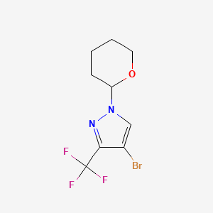 4-bromo-1-(oxan-2-yl)-3-(trifluoromethyl)-1H-pyrazole