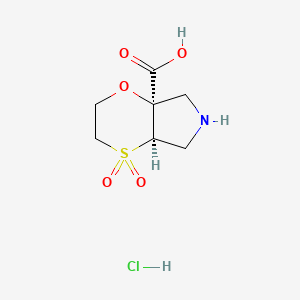 rac-(4aR,7aR)-4,4-dioxo-hexahydro-2H-4lambda6-[1,4]oxathiino[2,3-c]pyrrole-7a-carboxylic acid hydrochloride