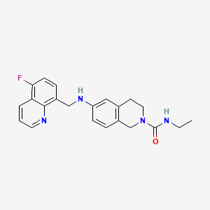 molecular formula C22H23FN4O B13486215 N-ethyl-6-{[(5-fluoroquinolin-8-yl)methyl]amino}-1,2,3,4-tetrahydroisoquinoline-2-carboxamide 