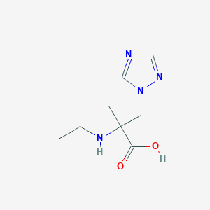 2-(Isopropylamino)-2-methyl-3-(1h-1,2,4-triazol-1-yl)propanoic acid