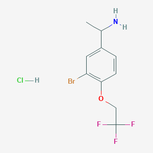 1-[3-Bromo-4-(2,2,2-trifluoroethoxy)phenyl]ethan-1-amine hydrochloride