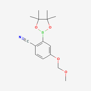 4-(Methoxymethoxy)-2-(4,4,5,5-tetramethyl-1,3,2-dioxaborolan-2-yl)benzonitrile