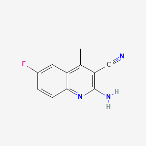 2-Amino-6-fluoro-4-methylquinoline-3-carbonitrile