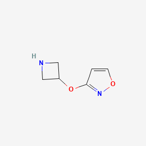 molecular formula C6H8N2O2 B13486369 3-(Azetidin-3-yloxy)isoxazole 