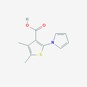 molecular formula C11H11NO2S B1348652 4,5-dimethyl-2-(1H-pyrrol-1-yl)thiophene-3-carboxylic acid CAS No. 26176-19-2