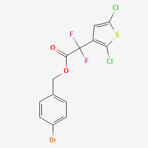 (4-Bromophenyl)methyl 2-(2,5-dichlorothiophen-3-yl)-2,2-difluoroacetate