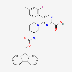 4-[3-({[(9H-fluoren-9-yl)methoxy]carbonyl}amino)piperidin-1-yl]-5-(2-fluoro-4-methylphenyl)pyrimidine-2-carboxylic acid