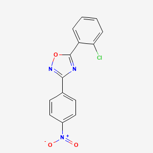 B1348656 5-(2-Chlorophenyl)-3-(4-nitrophenyl)-1,2,4-oxadiazole CAS No. 861238-44-0