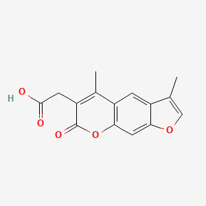 molecular formula C15H12O5 B1348658 (3,5-二甲基-7-氧代-7H-呋喃[3,2-g]色烯-6-基)乙酸 CAS No. 664366-03-4