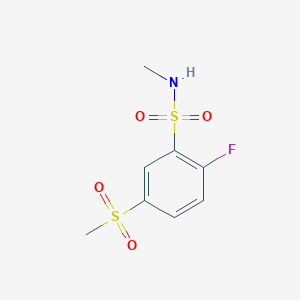 2-Fluoro-n-methyl-5-(methylsulfonyl)benzenesulfonamide