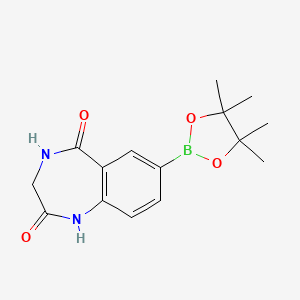 7-(4,4,5,5-tetramethyl-1,3,2-dioxaborolan-2-yl)-2,3,4,5-tetrahydro-1H-1,4-benzodiazepine-2,5-dione