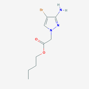 molecular formula C9H14BrN3O2 B13486752 Butyl 2-(3-amino-4-bromo-1h-pyrazol-1-yl)acetate 