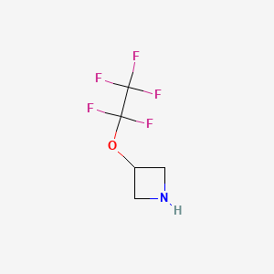 molecular formula C5H6F5NO B13486762 3-(Pentafluoroethoxy)azetidine 