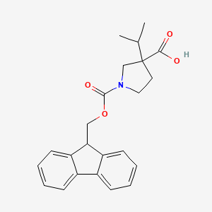 1-{[(9H-fluoren-9-yl)methoxy]carbonyl}-3-(propan-2-yl)pyrrolidine-3-carboxylic acid