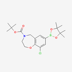 Tert-butyl 9-chloro-7-(4,4,5,5-tetramethyl-1,3,2-dioxaborolan-2-yl)-2,3,4,5-tetrahydro-1,4-benzoxazepine-4-carboxylate