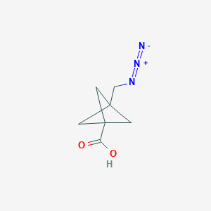 molecular formula C7H9N3O2 B13486785 3-(Azidomethyl)bicyclo[1.1.1]pentane-1-carboxylic acid 