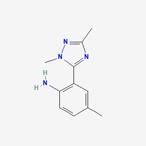 2-(1,3-Dimethyl-1h-1,2,4-triazol-5-yl)-4-methylaniline