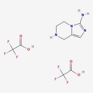 5H,6H,7H,8H-imidazo[1,5-a]pyrazin-3-amine, bis(trifluoroacetic acid)