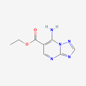 molecular formula C8H9N5O2 B1348683 7-氨基[1,2,4]三唑并[1,5-a]嘧啶-6-羧酸乙酯 CAS No. 92673-40-0