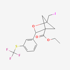 Ethyl 1-(iodomethyl)-3-{3-[(trifluoromethyl)sulfanyl]phenyl}-2-oxabicyclo[2.1.1]hexane-4-carboxylate