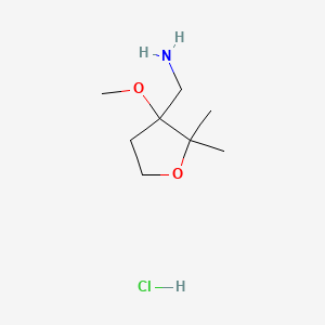 1-(3-Methoxy-2,2-dimethyloxolan-3-yl)methanamine hydrochloride