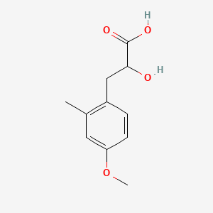 molecular formula C11H14O4 B13486862 2-Hydroxy-3-(4-methoxy-2-methylphenyl)propanoic acid 