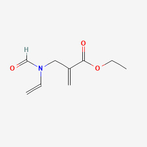 molecular formula C9H13NO3 B13486865 ethyl 2-[(N-ethenylformamido)methyl]prop-2-enoate 