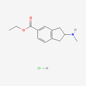 ethyl 2-(methylamino)-2,3-dihydro-1H-indene-5-carboxylate hydrochloride