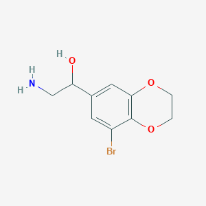 molecular formula C10H12BrNO3 B13486895 2-Amino-1-(8-bromo-2,3-dihydrobenzo[b][1,4]dioxin-6-yl)ethan-1-ol 