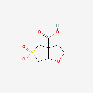 5,5-Dioxo-hexahydro-5lambda6-thieno[3,4-b]furan-3a-carboxylic acid