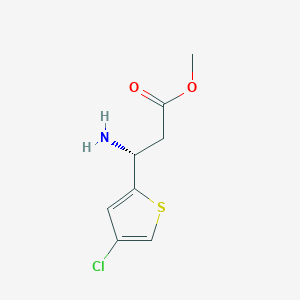 molecular formula C8H10ClNO2S B13486904 Methyl (r)-3-amino-3-(4-chlorothiophen-2-yl)propanoate 