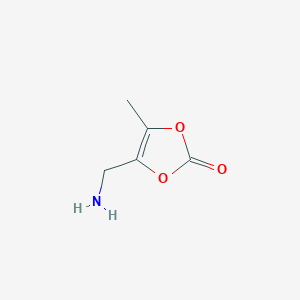 molecular formula C5H7NO3 B13486909 4-(Aminomethyl)-5-methyl-1,3-dioxol-2-one 