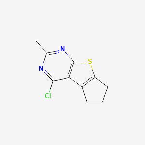 molecular formula C10H9ClN2S B1348693 4-CHLORO-2-METHYL-6,7-DIHYDRO-5H-CYCLOPENTA[4,5]THIENO[2,3-D]PYRIMIDINE CAS No. 300816-24-4