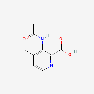 molecular formula C9H10N2O3 B13486955 3-Acetamido-4-methylpicolinic acid 