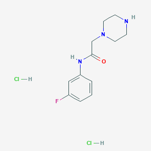 N-(3-fluorophenyl)-2-(piperazin-1-yl)acetamide dihydrochloride