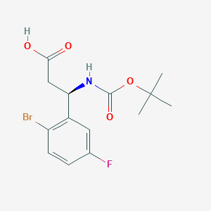 (R)-3-(2-Bromo-5-fluorophenyl)-3-((tert-butoxycarbonyl)amino)propanoic acid