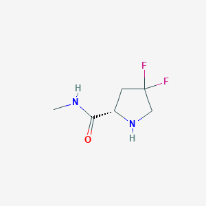 molecular formula C6H10F2N2O B13486990 (S)-4,4-Difluoro-N-methylpyrrolidine-2-carboxamide 