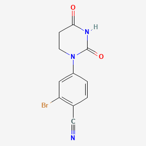 2-Bromo-4-(2,4-dioxohexahydropyrimidin-1-yl)benzonitrile