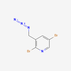 molecular formula C6H4Br2N4 B13487029 3-(Azidomethyl)-2,5-dibromopyridine 